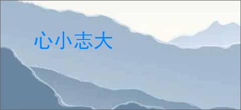 心小志大